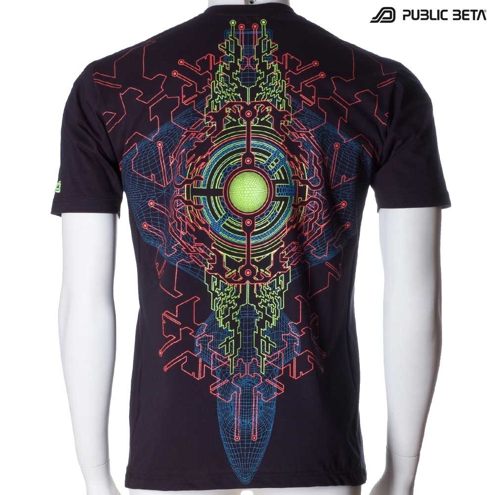 Trancemitter UV Active Psychedelic DJ T-Shirt / Fluorescent Alternative Fashion