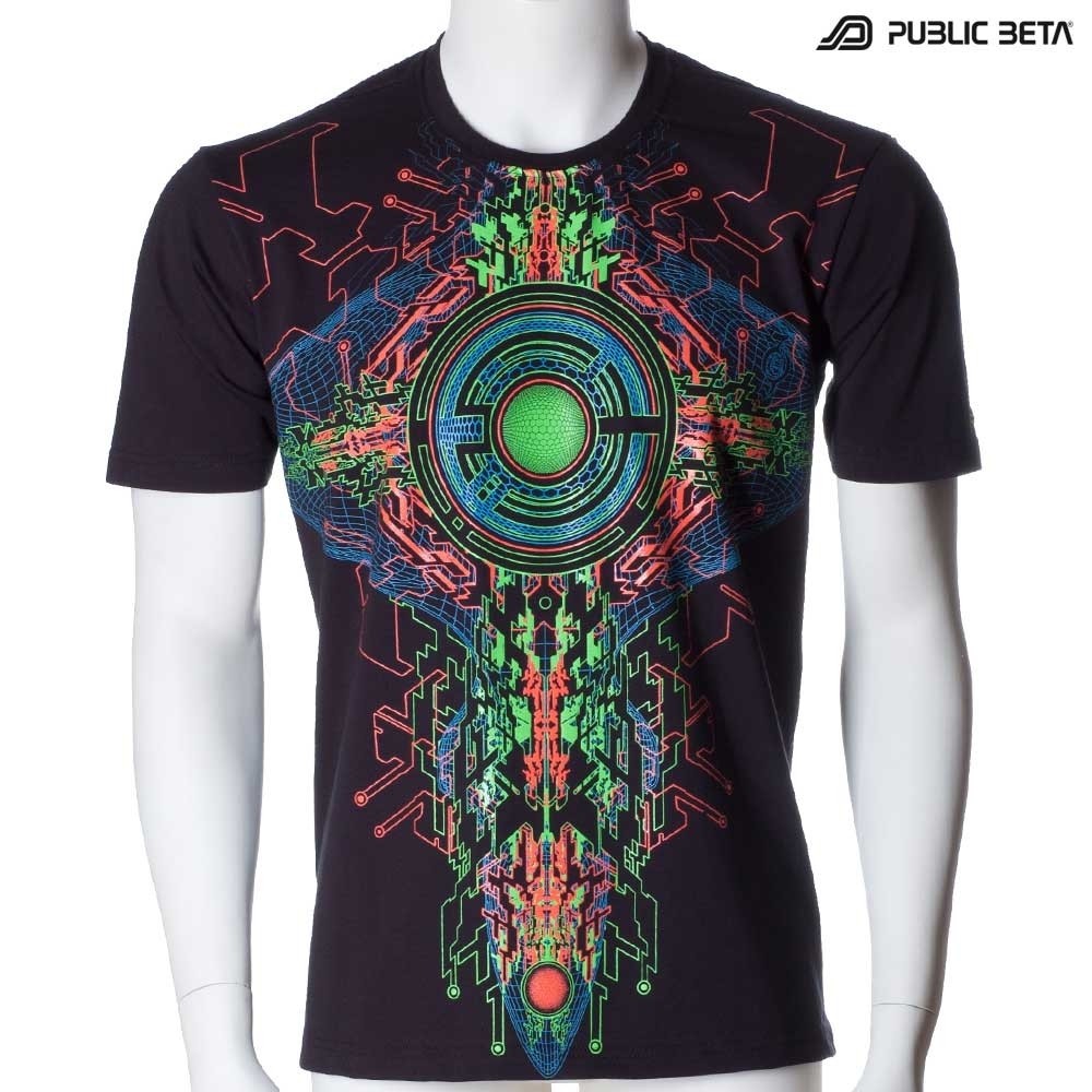 Trancemitter UV Active Psychedelic DJ T-Shirt / Fluorescent Alternative Fashion