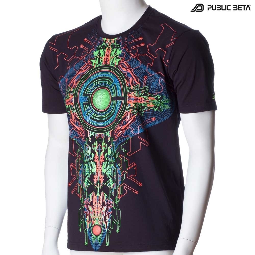 Trancemitter UV Active Psychedelic DJ T-Shirt / Fluorescent Alternative Fashion