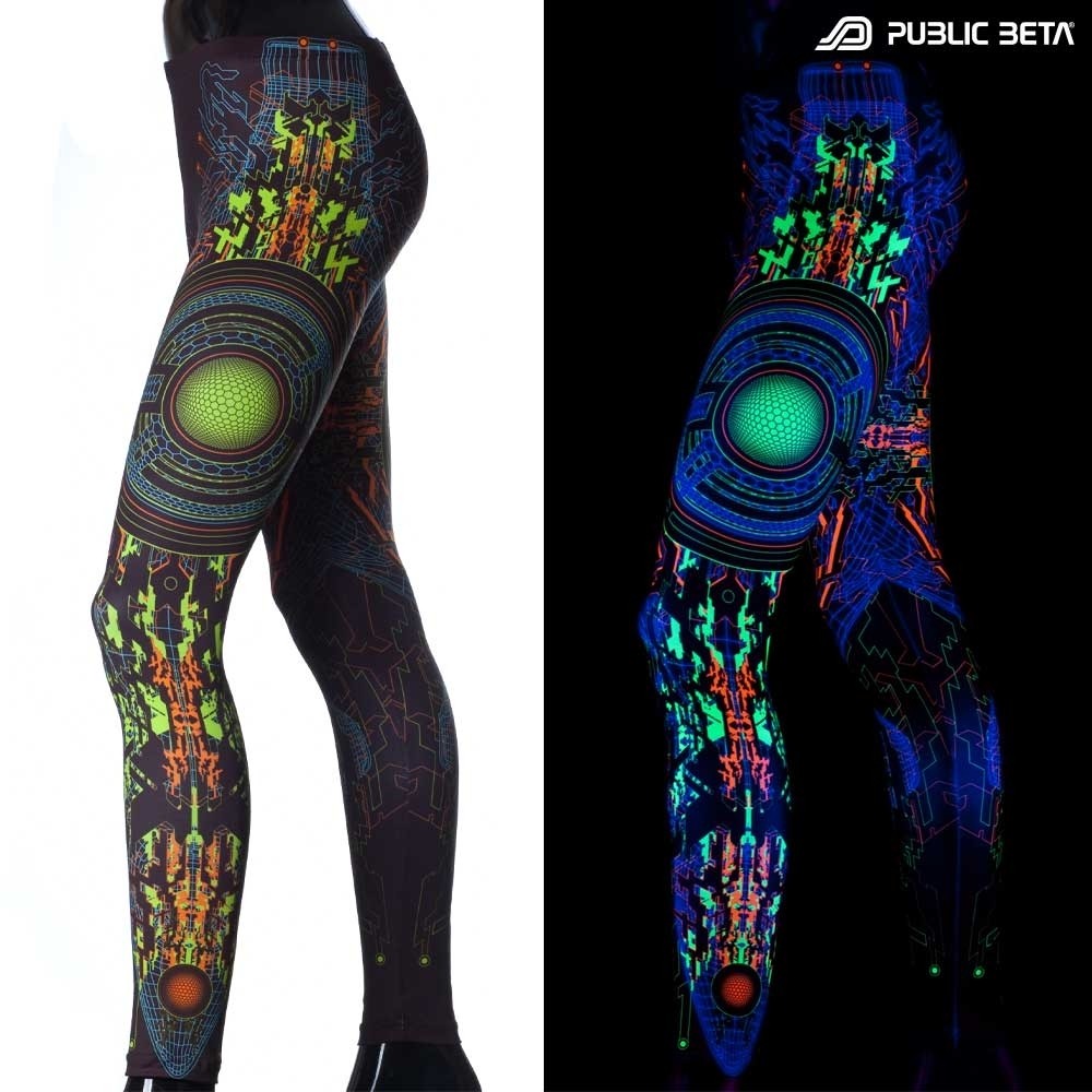 UV Reactive Printed Leggings