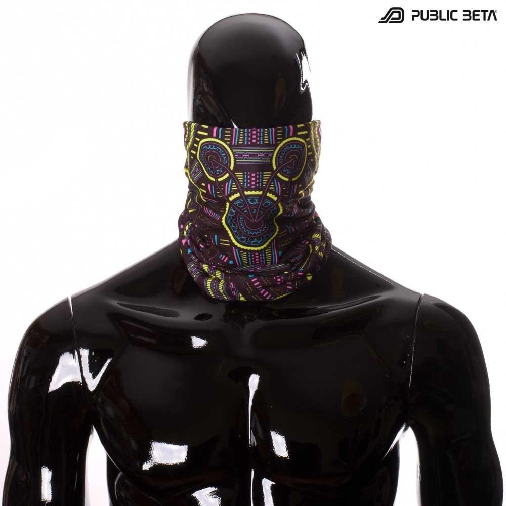 Bandana / Glow in Blacklight Face Mask/ Perplexed D101
