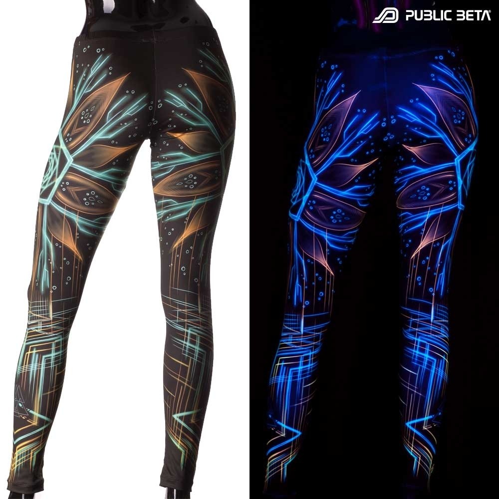 Neon Psychedelic Leggings / Multiverse UV D112