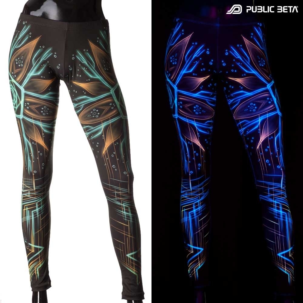 Neon Psychedelic Leggings / Multiverse UV D112