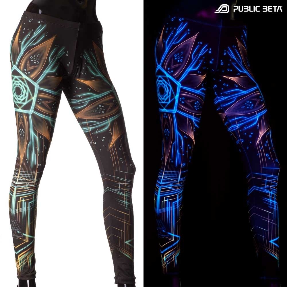 Neon Psychedelic Leggings / Multiverse UV D112