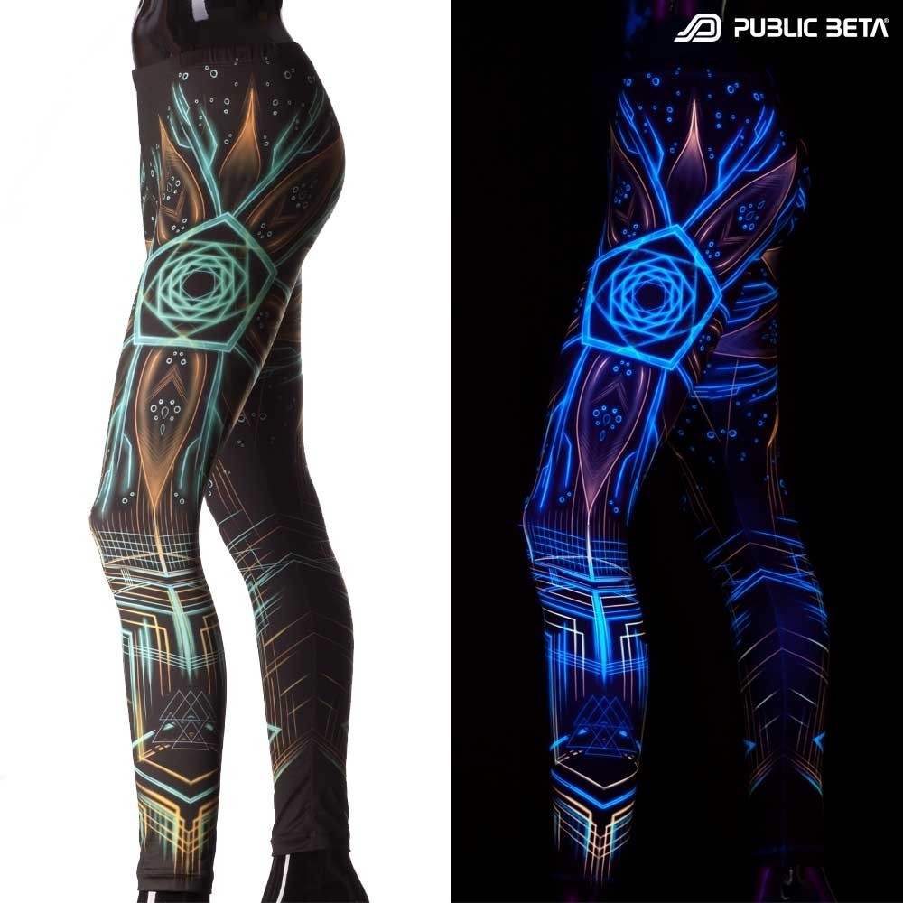Neon Psychedelic Leggings / Multiverse UV D112
