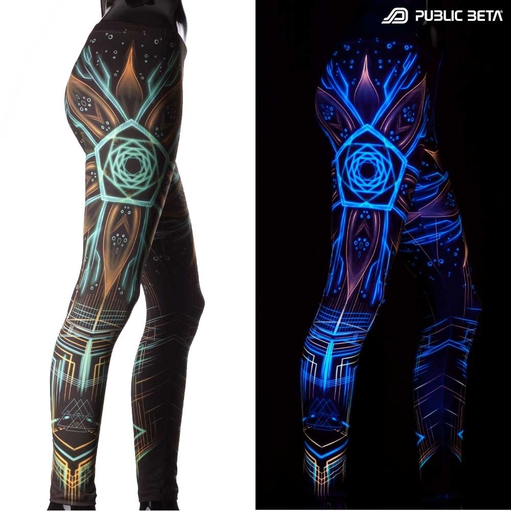 Neon Psychedelic Leggings / Multiverse UV D112