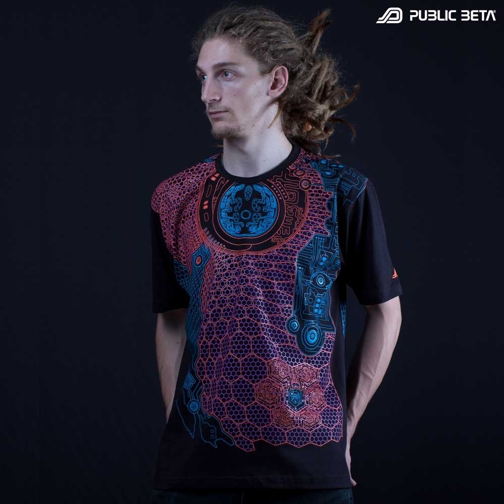 Psychedelic T-shirt Mental Diver UV Reactive D10
