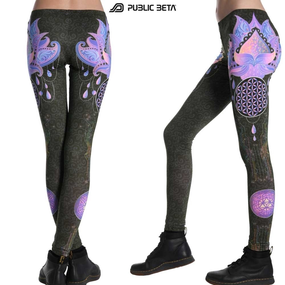 Lotus 23 D109  Glow in Blacklight Leggings