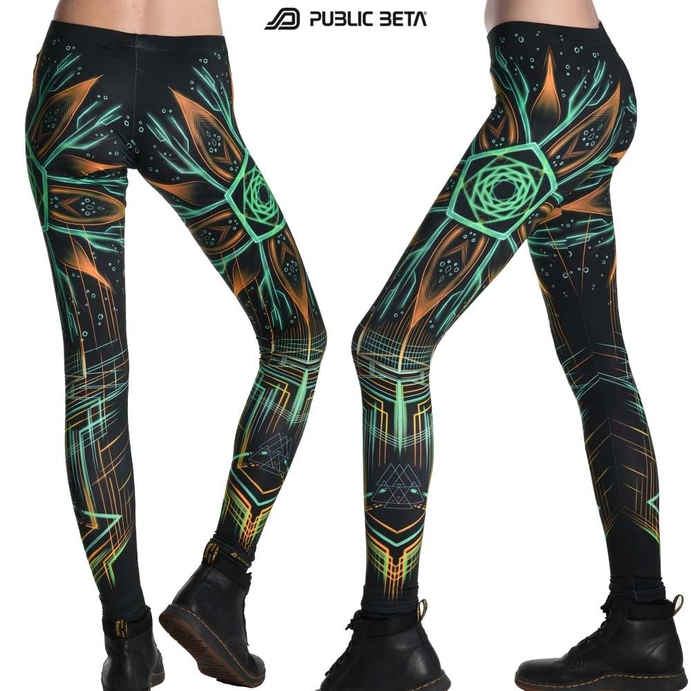 Neon Psychedelic Leggings / Multiverse UV D112