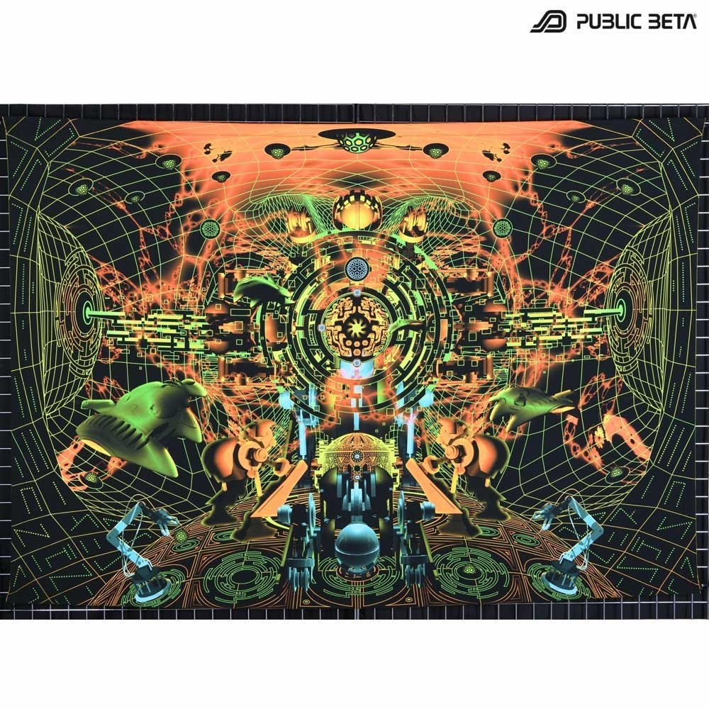 Zion D123 Blacklight Active Tapestry