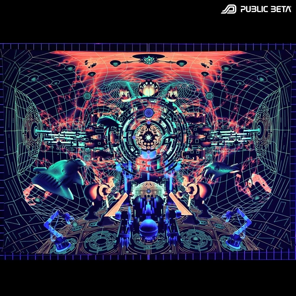 Zion D123 Blacklight Active Tapestry