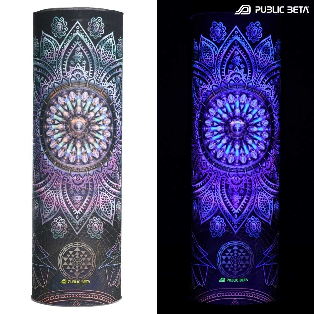 Psyclothing. UV Active Psy Art Printed Tube Bandana.