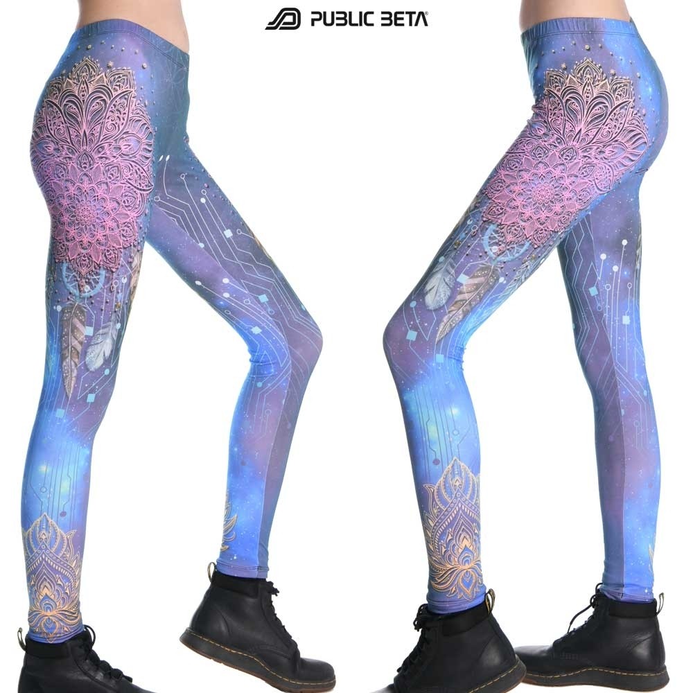 Glow D130 UV Reactive Printed Leggings