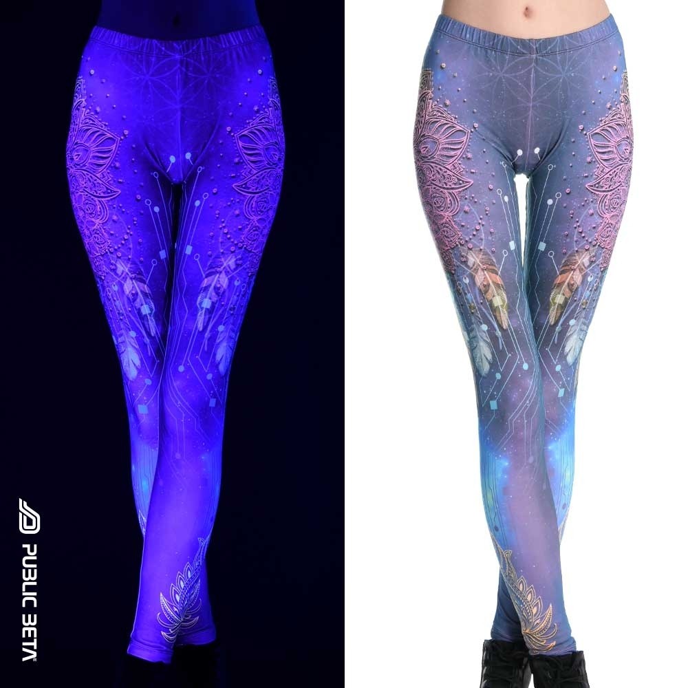 Glow D130 UV Reactive Printed Leggings