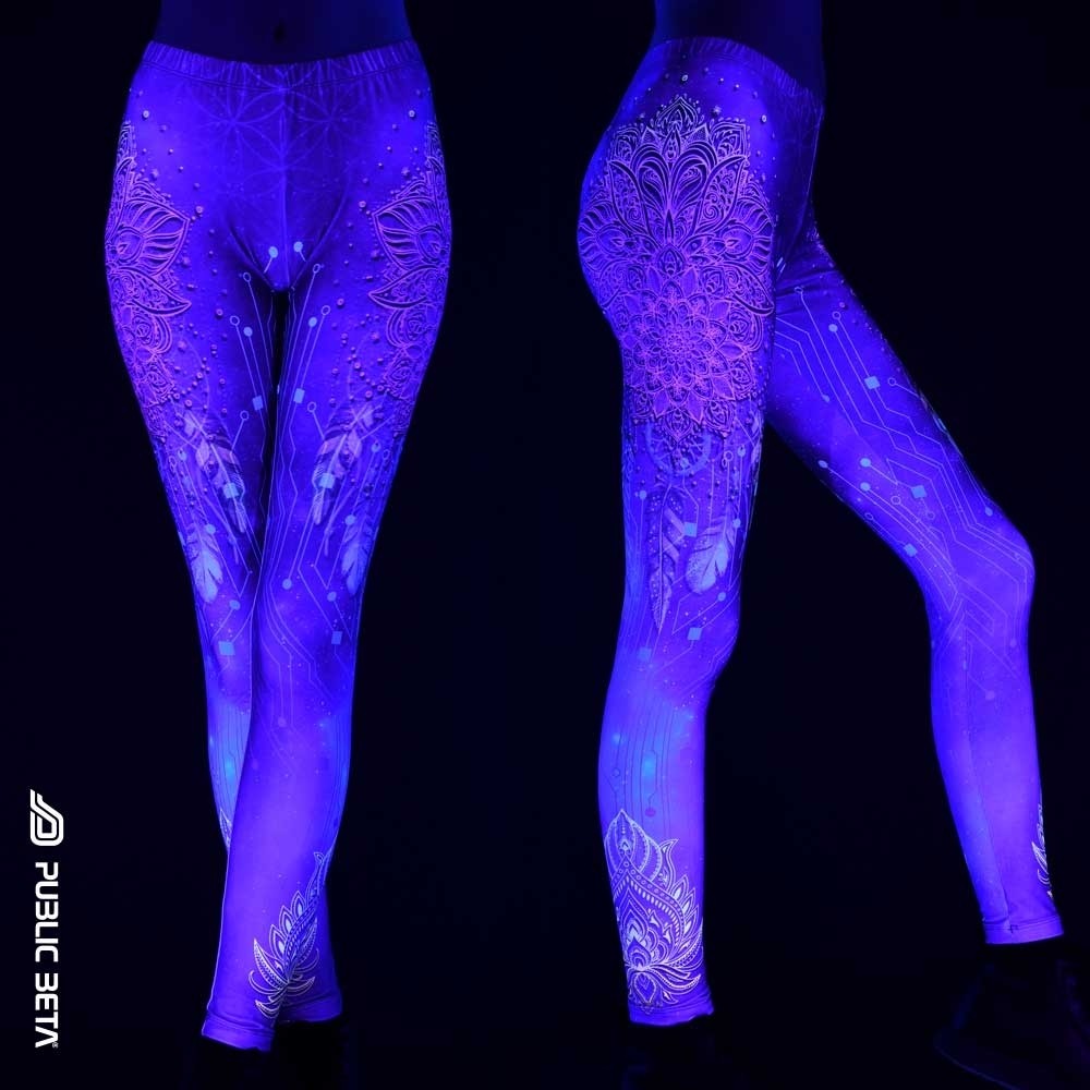 Glow D130 UV Reactive Printed Leggings