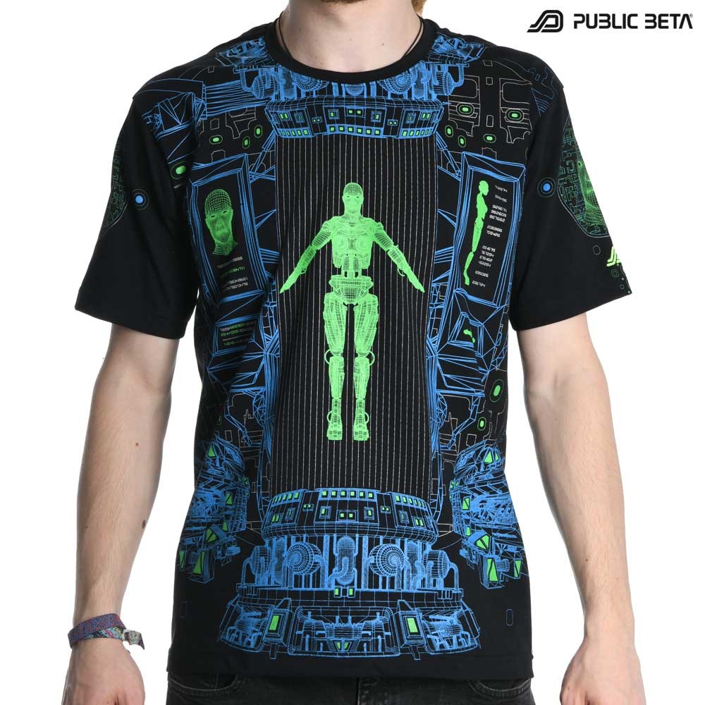 Psychedelic UV Active T-shirt / Full Print / Replicator UV D116