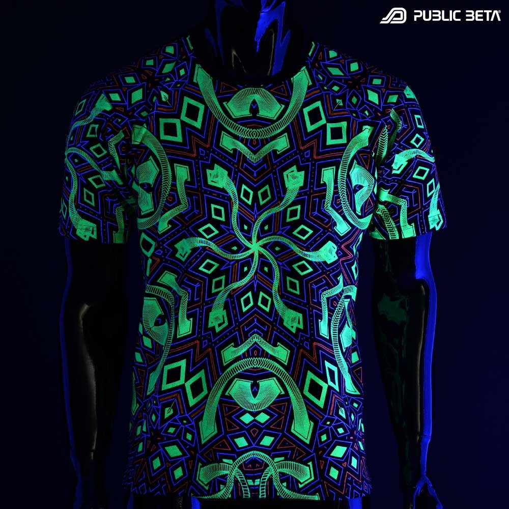 Psychedelic UV T-shirt / Rhombus UV D104