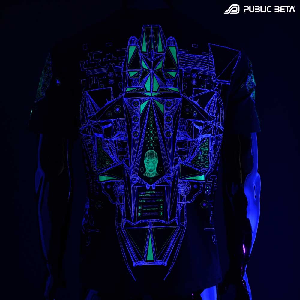 Psychedelic UV Active T-shirt / Full Print / Replicator UV D116