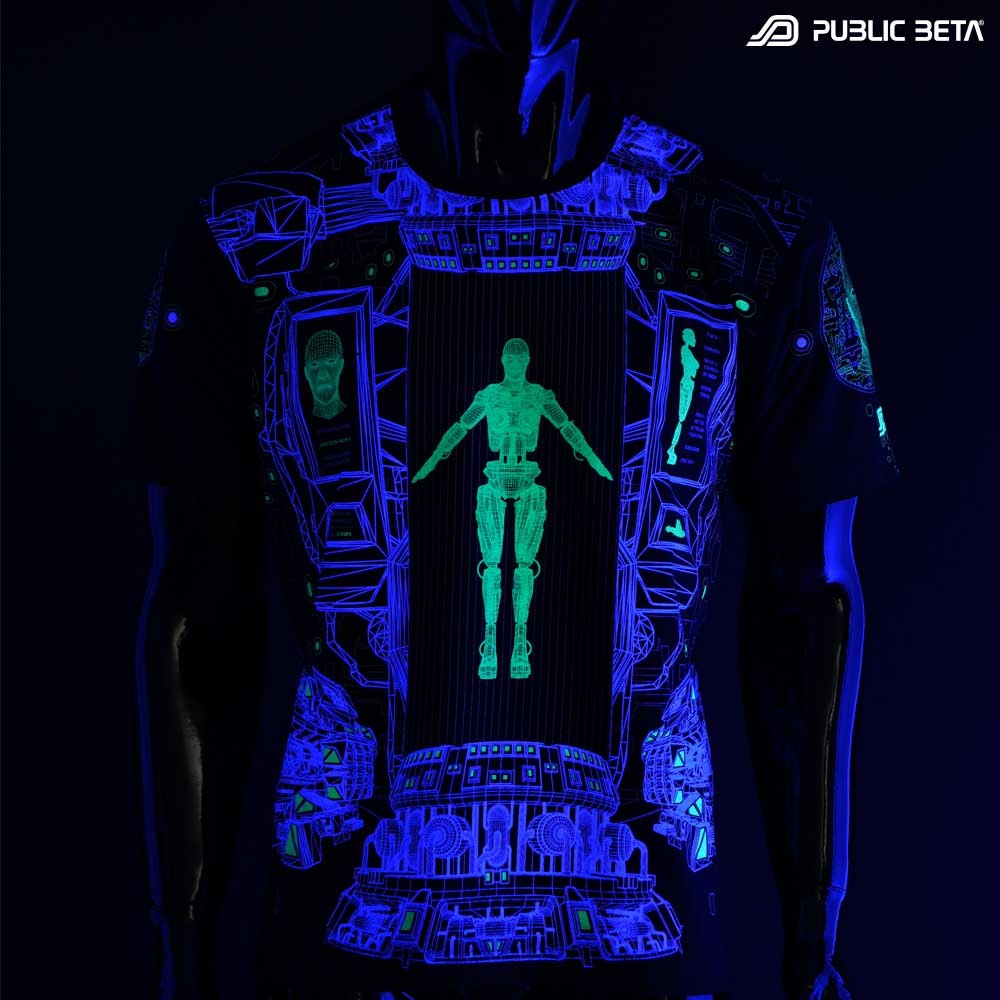 Psychedelic UV Active T-shirt / Full Print / Replicator UV D116