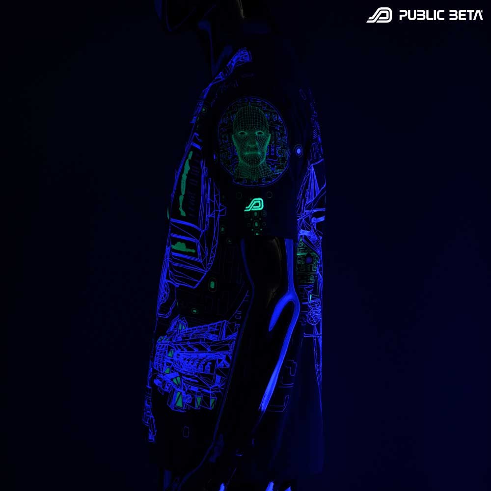 Psychedelic UV Active T-shirt / Full Print / Replicator UV D116