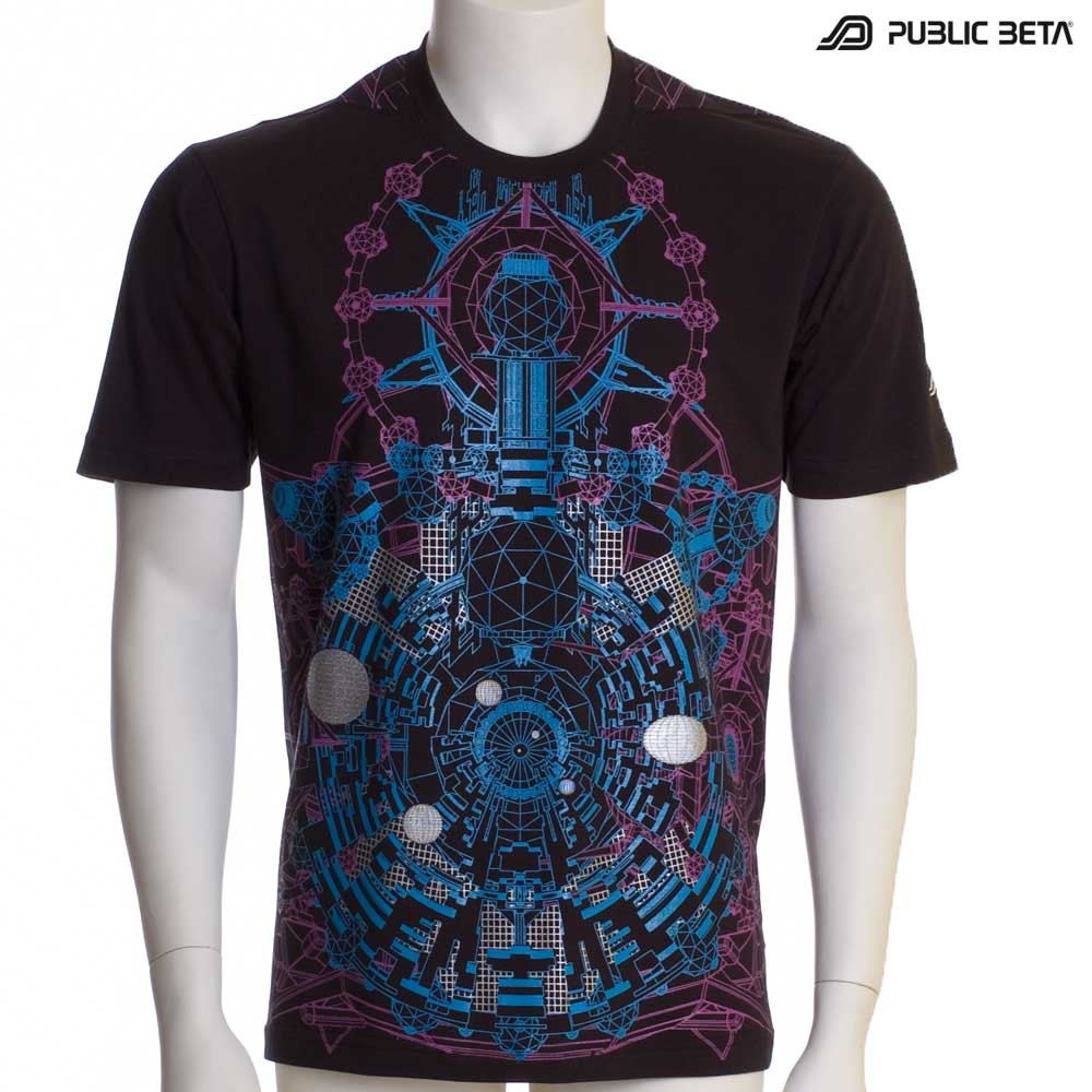 UV Active Psychedelic T-Shirt / Portal of Perception UV D68