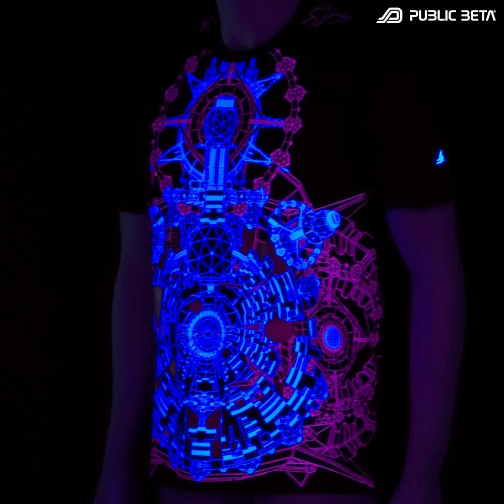 UV Active Psychedelic T-Shirt / Portal of Perception UV D68