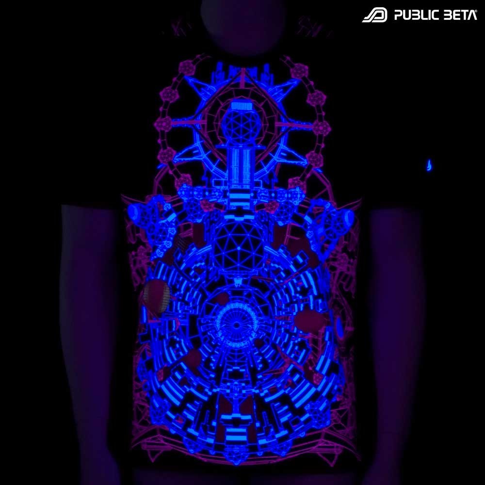 UV Active Psychedelic T-Shirt / Portal of Perception UV D68