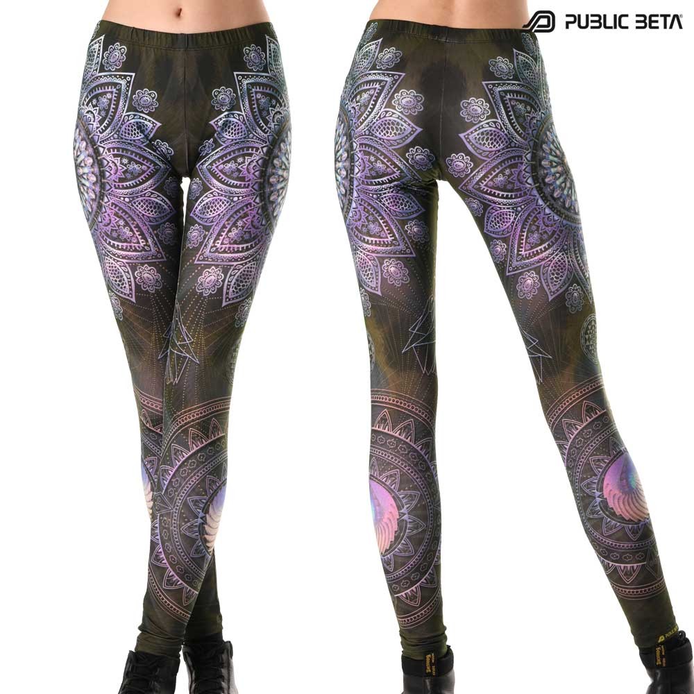 Singular UV D131 Neon Glow Psychedelic Leggings