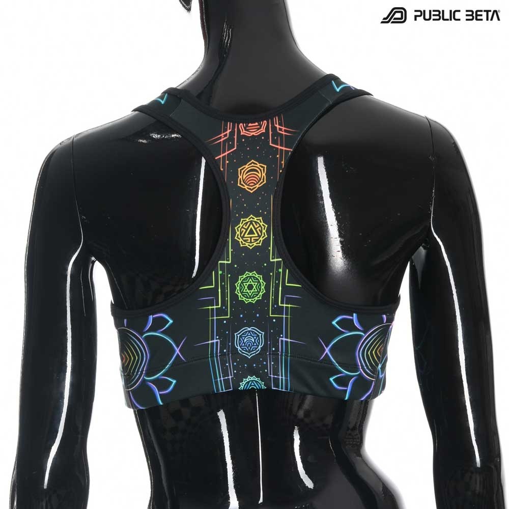 Chakra Power UV D112 Active Top / Psychedelic Active Wear