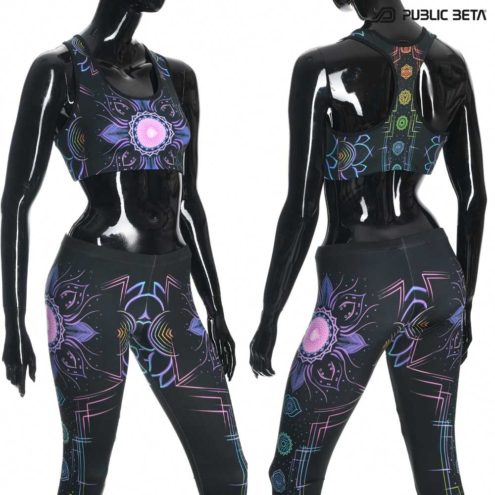 Chakra Power UV D112 Active Top / Psychedelic Active Wear