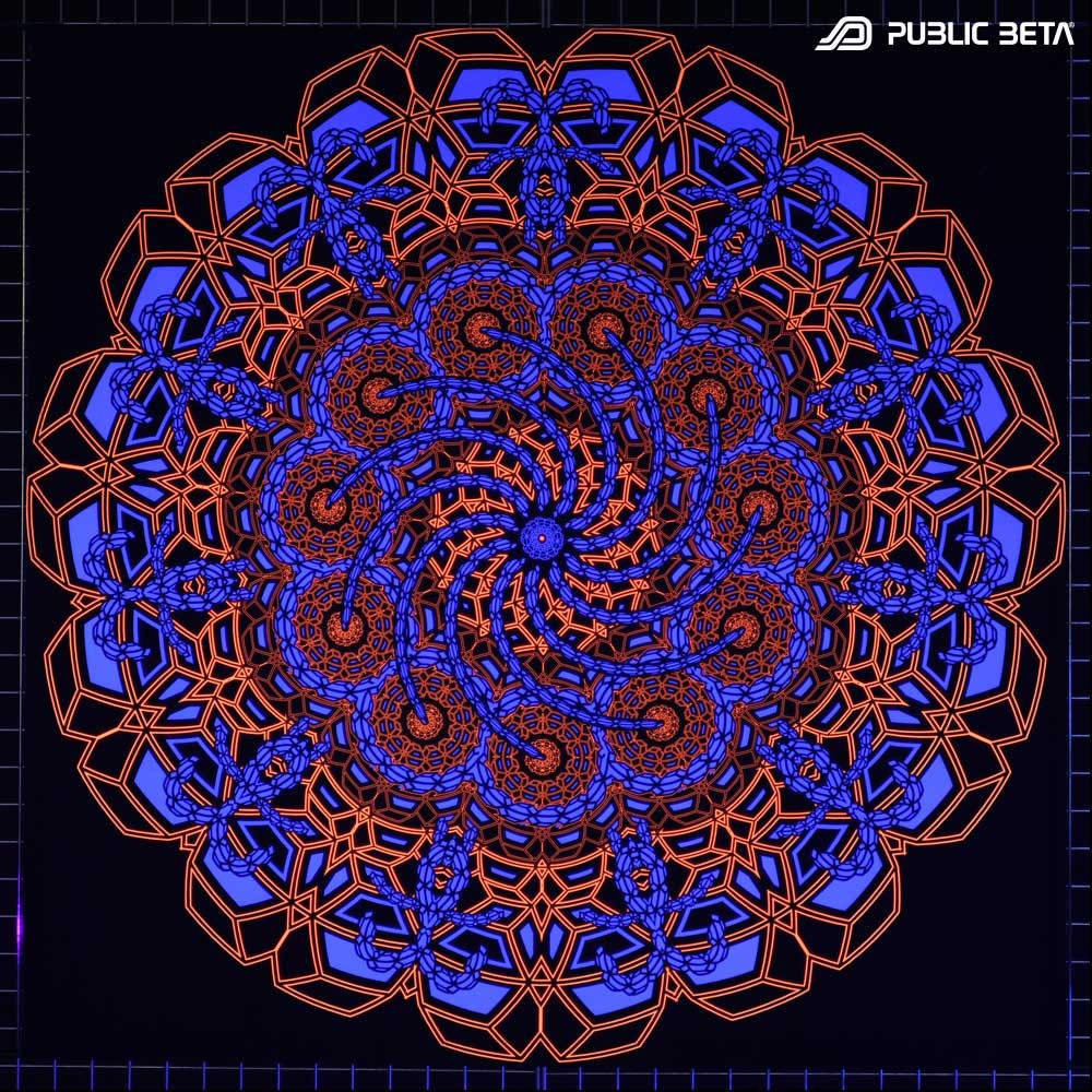 Blacklight Art Wallhanging / Sequence D127 UV