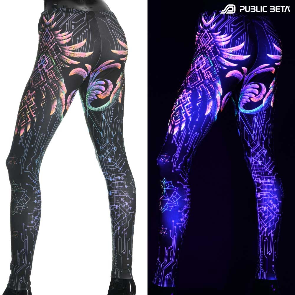 Psychedelic Glow in Blacklight Leggings /Supernatural UV D136