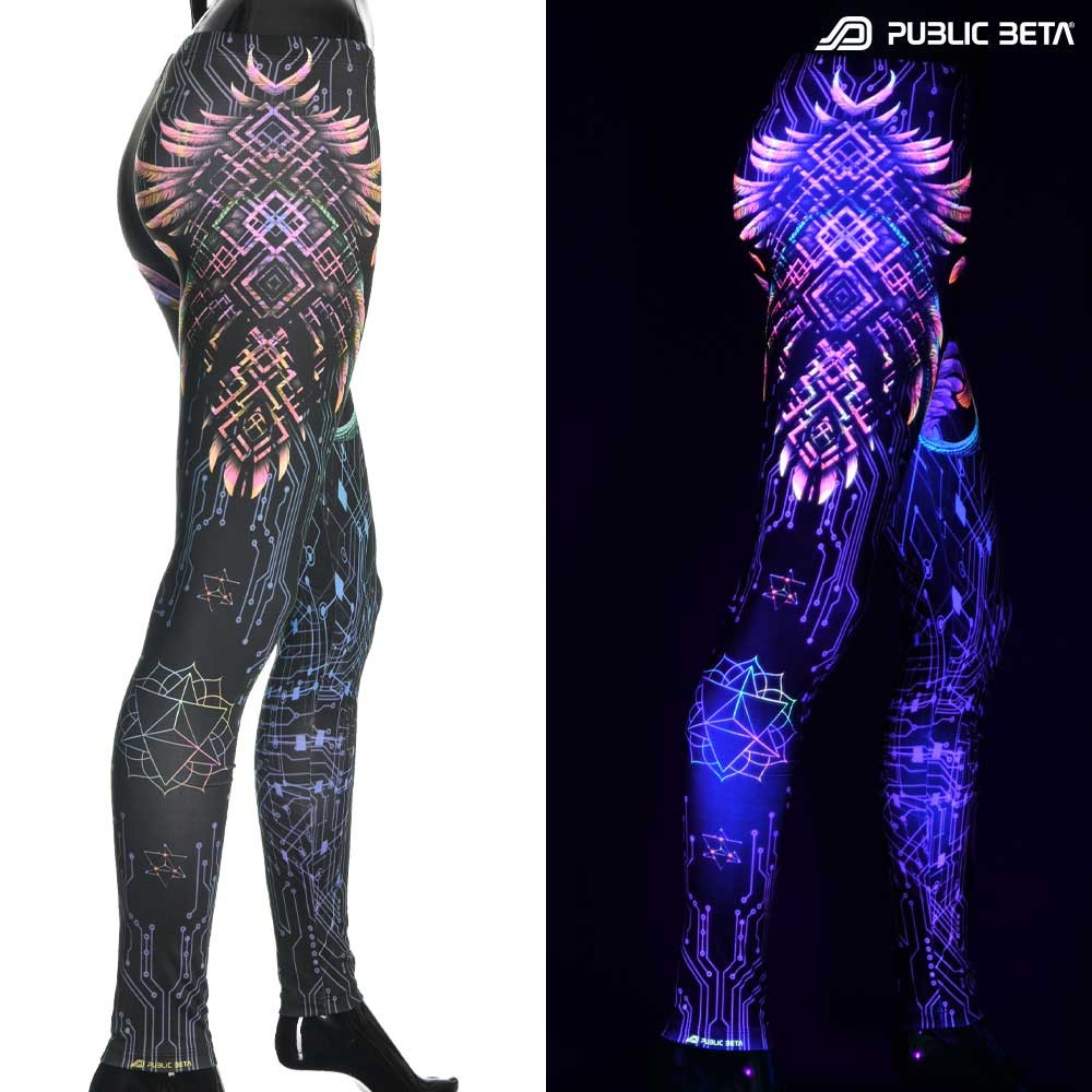 Psychedelic Glow in Blacklight Leggings /Supernatural UV D136