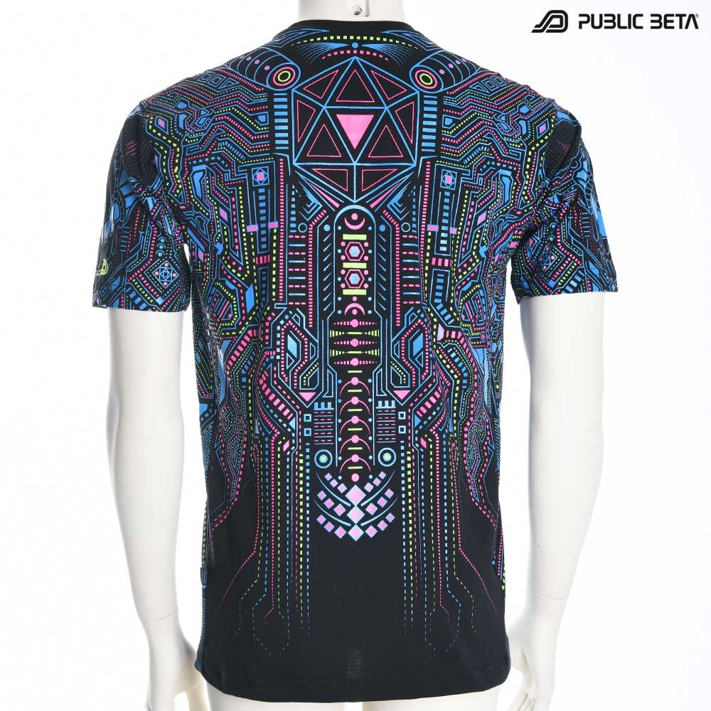 UV Active Psychedelic T-Shirt / psywear / Full Print T-shirt