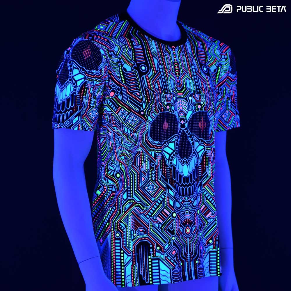 Psychedelic UV Active T-shirt / Full Print / BOT UV D121