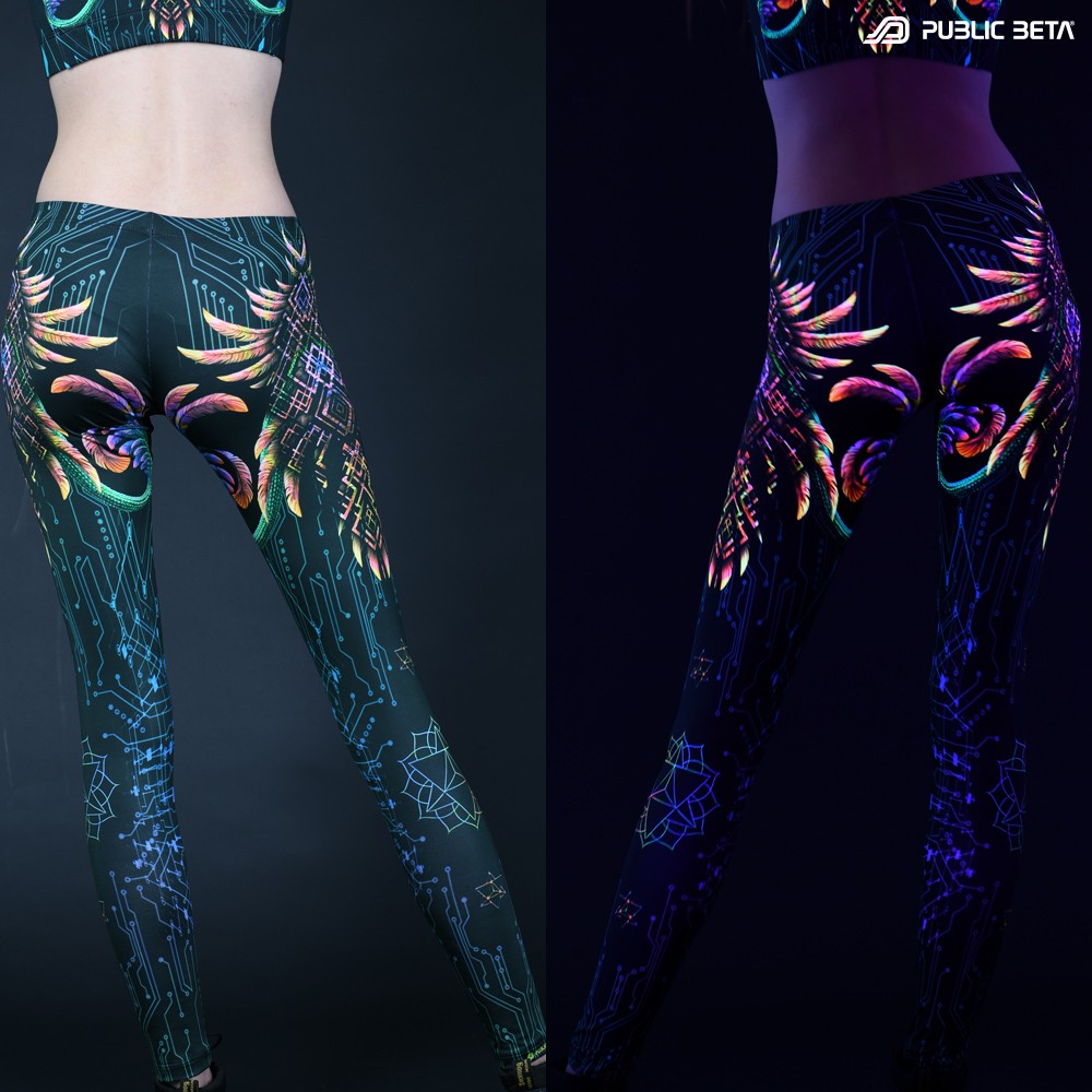 Psychedelic Glow in Blacklight Leggings /Supernatural UV D136