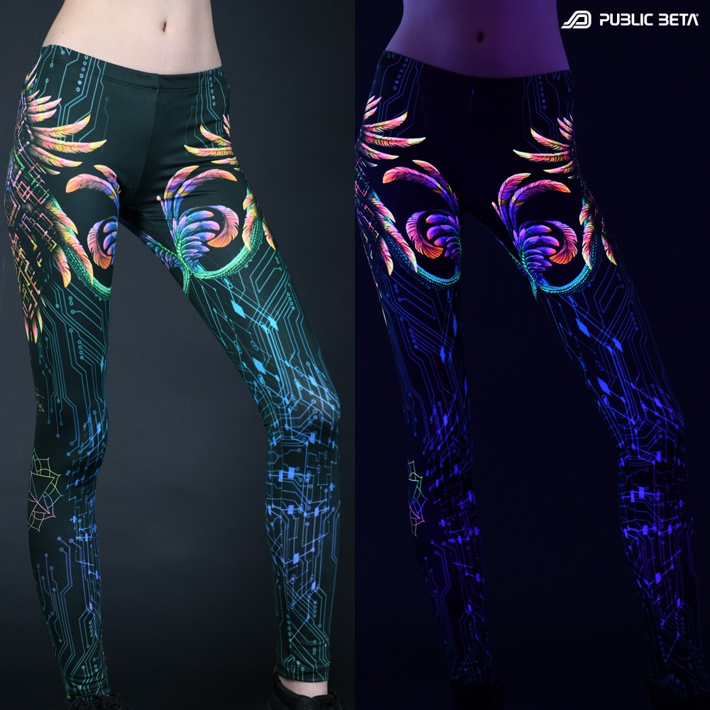 Psychedelic Glow in Blacklight Leggings /Supernatural UV D136