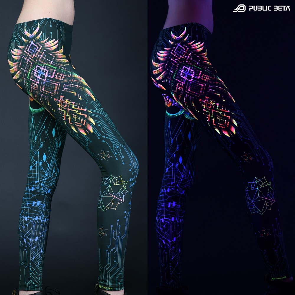 Psychedelic Glow in Blacklight Leggings /Supernatural UV D136