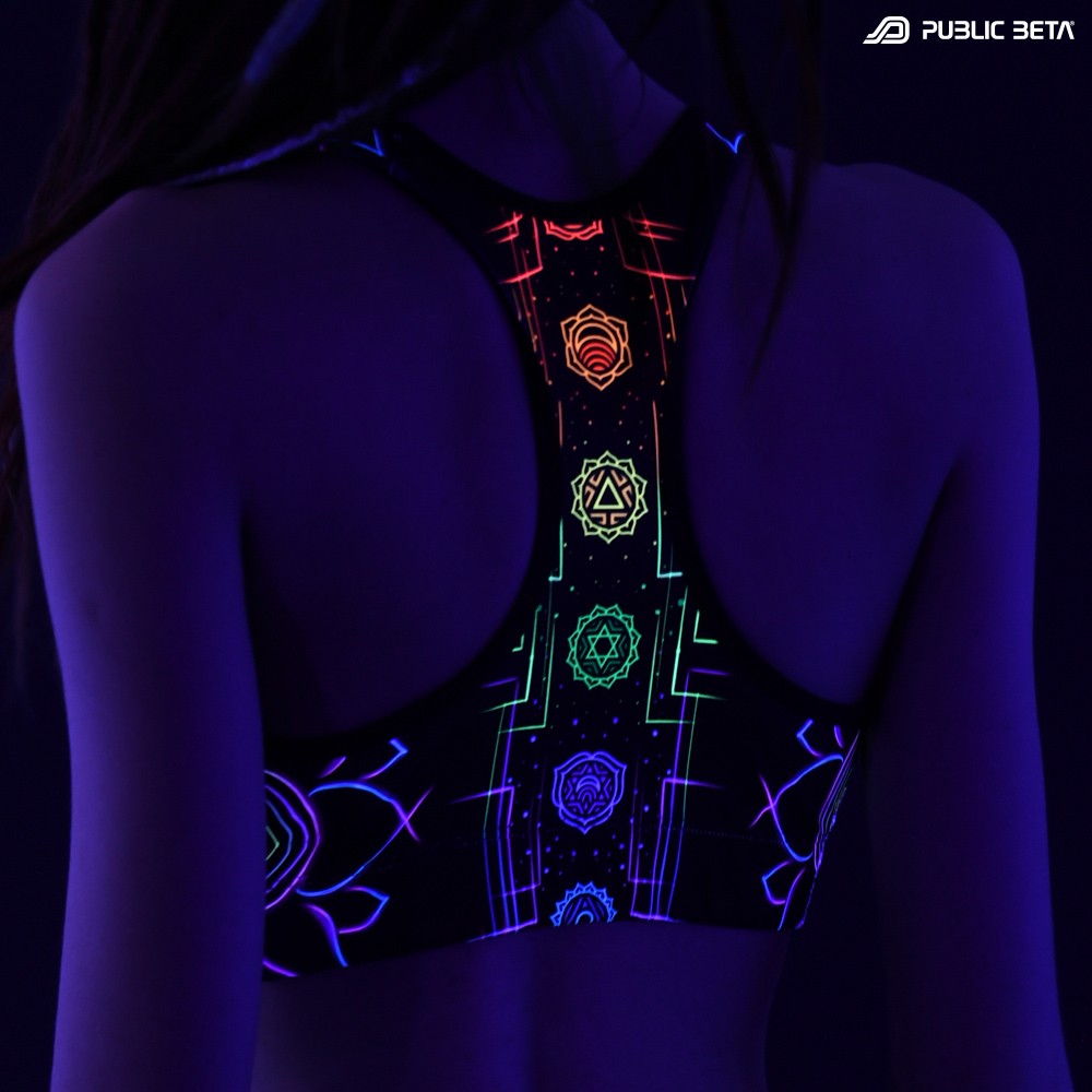 Chakra Power UV D112 Active Top / Psychedelic Active Wear
