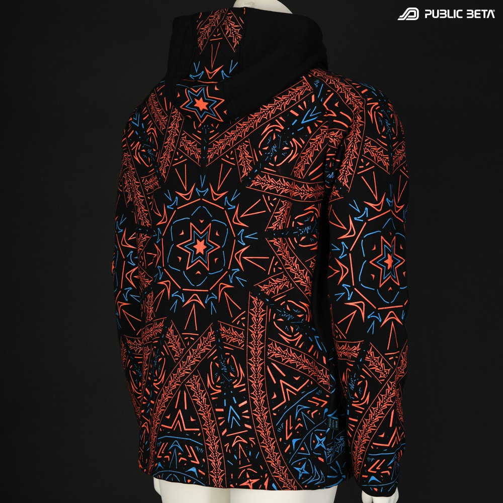 Fortune Teller UV D141 Hooded Sweater / Blacklight Psywear