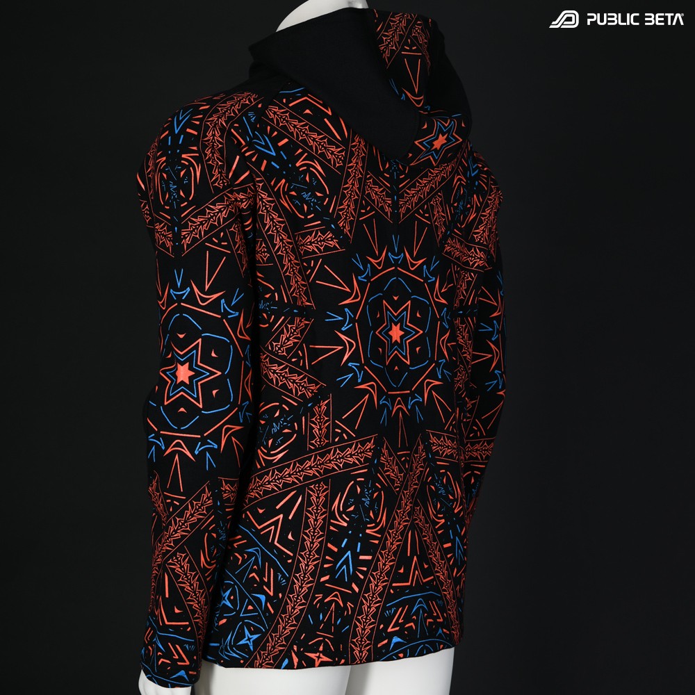 Fortune Teller UV D141 Hooded Sweater / Blacklight Psywear