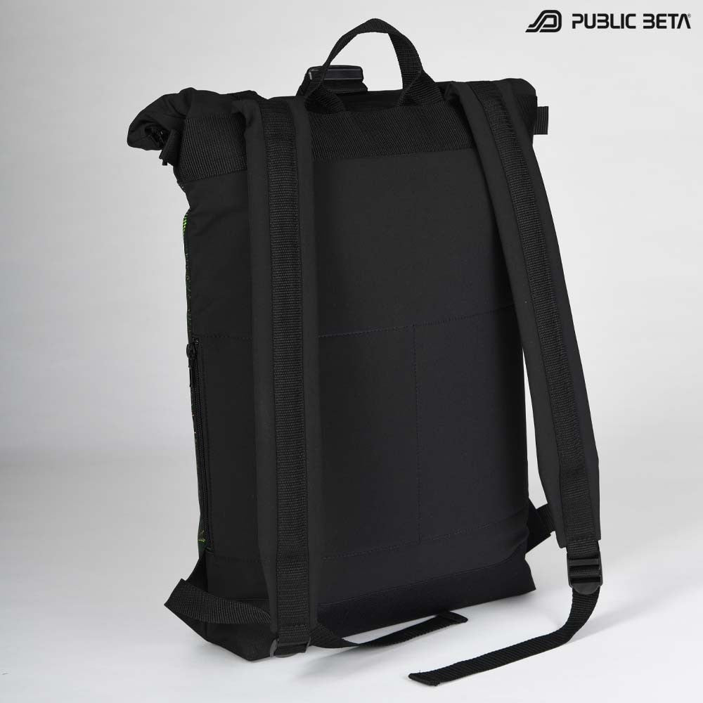 Backpack with Glow in Blacklight Digital Print Rolltop