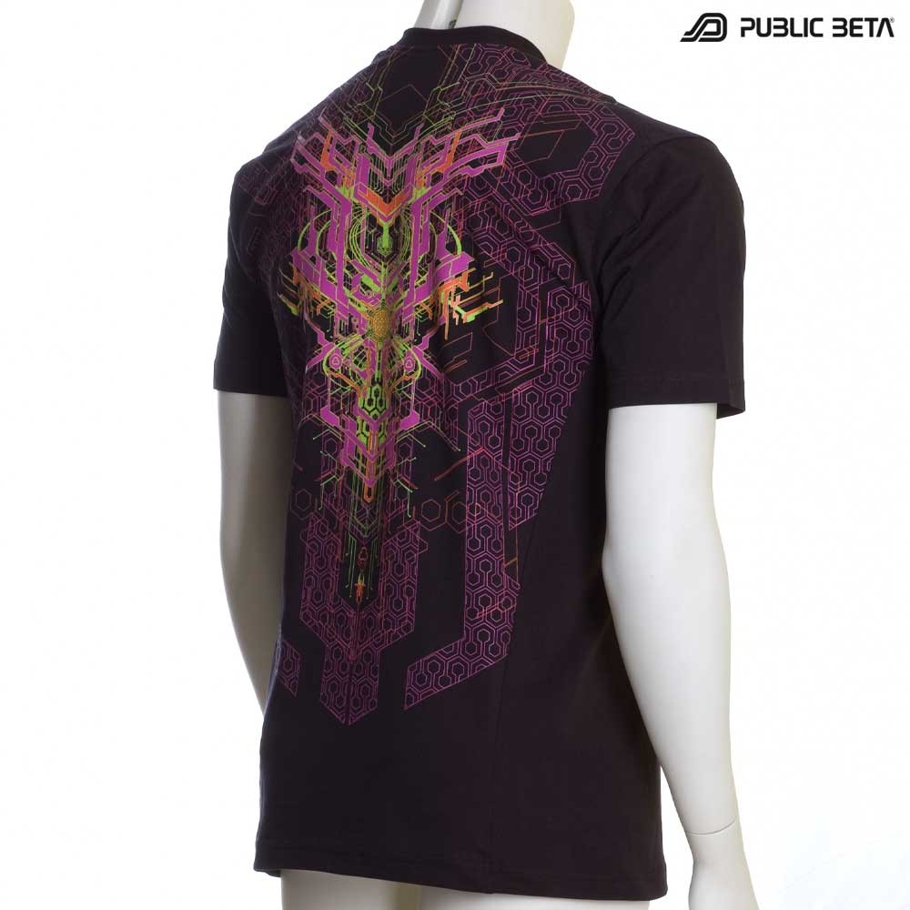 Psytrance Blacklight Art on T-Shirt