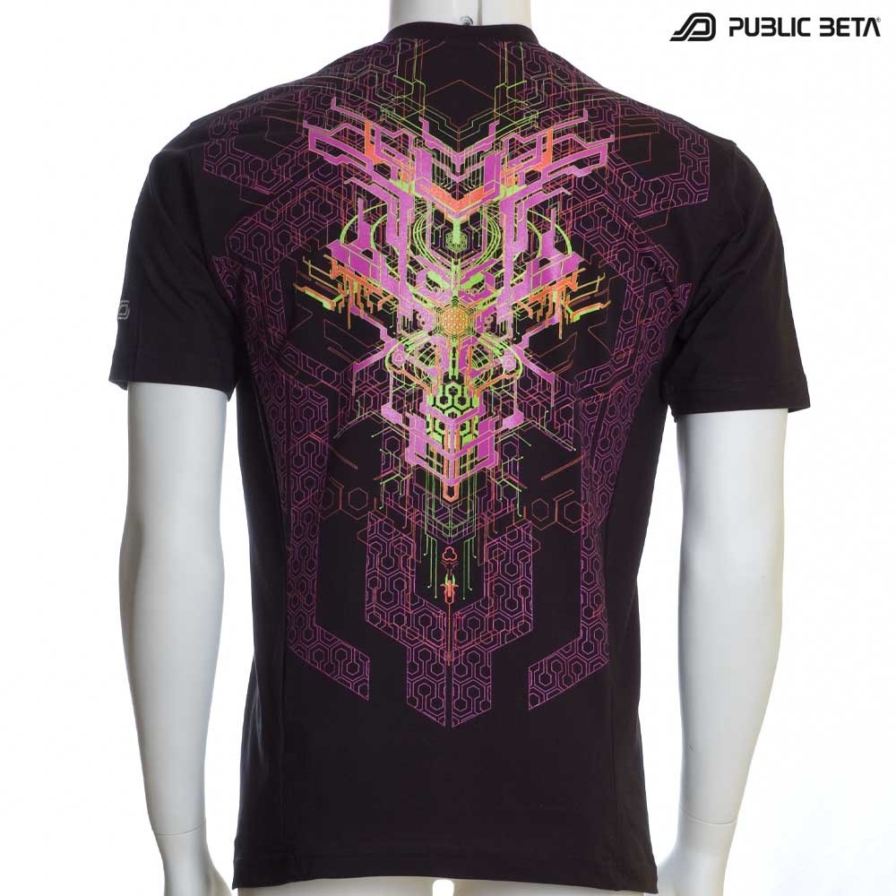 Psytrance Blacklight Art on T-Shirt