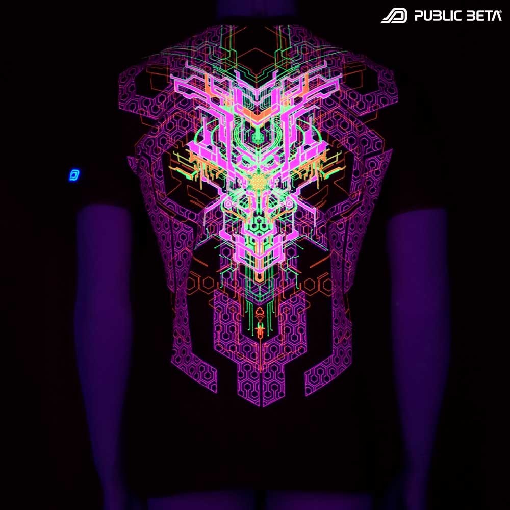Psytrance Blacklight Art on T-Shirt