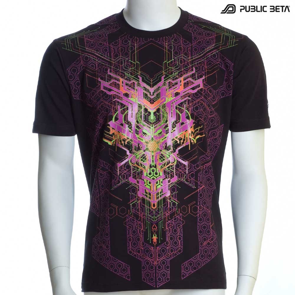 Psytrance Blacklight Art on T-Shirt