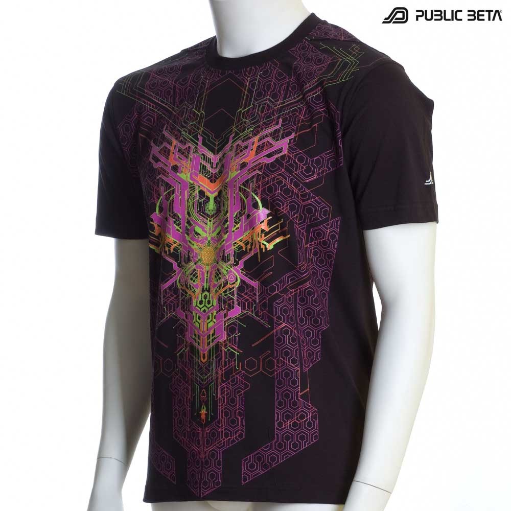 Psytrance Blacklight Art on T-Shirt