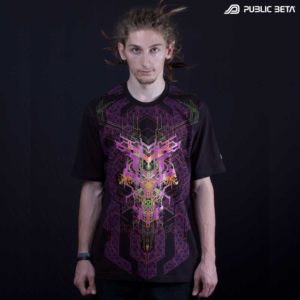 Psytrance Blacklight Art on T-Shirt