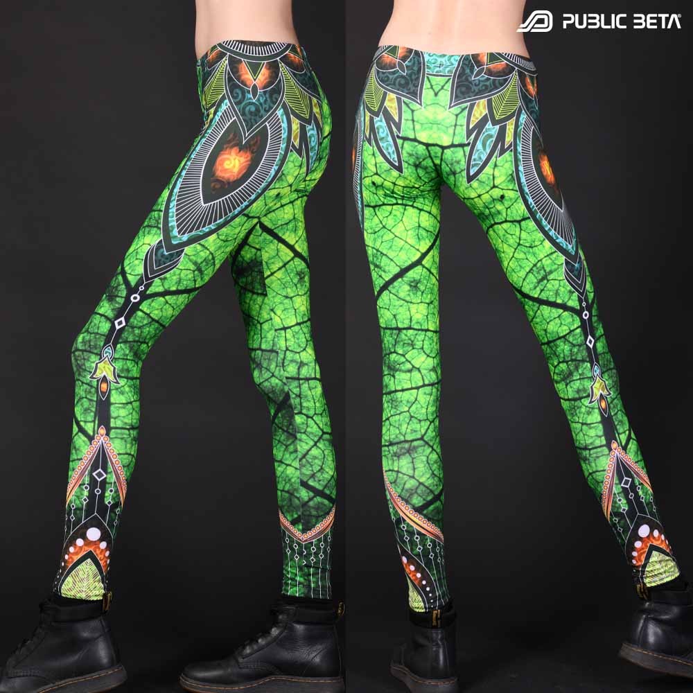 Psywear. UV Active Leggings. Glow yoga pants.