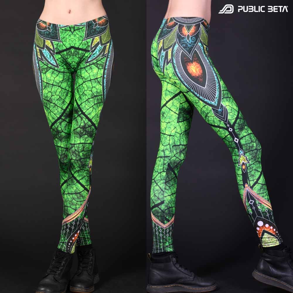Psywear. UV Active Leggings. Glow yoga pants.